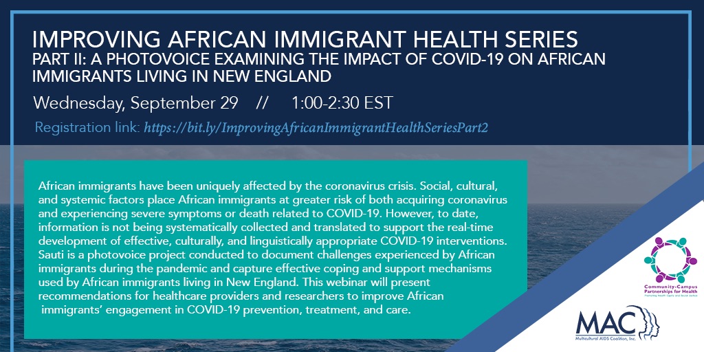 Improving African Immigrant Health Series, Part II: A Photovoice Examining the Impact of COVID-19 on African Immigrants Living in New England