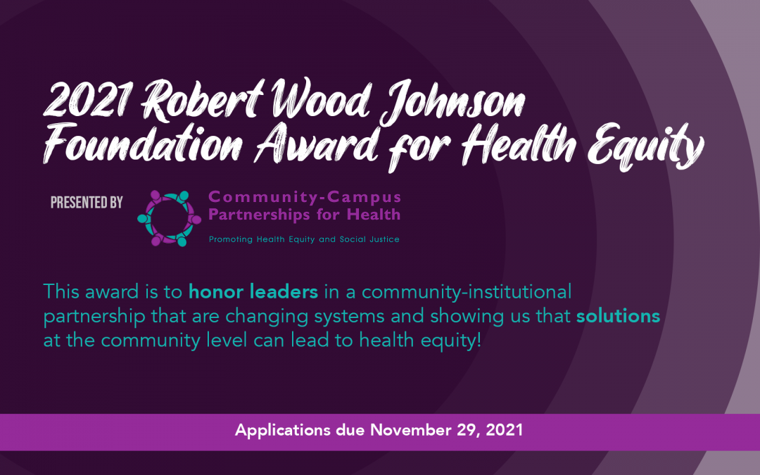 2021 RWJF-CCPH Award for Health Equity