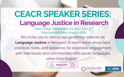 CEACR Speaker Series: Language Equity